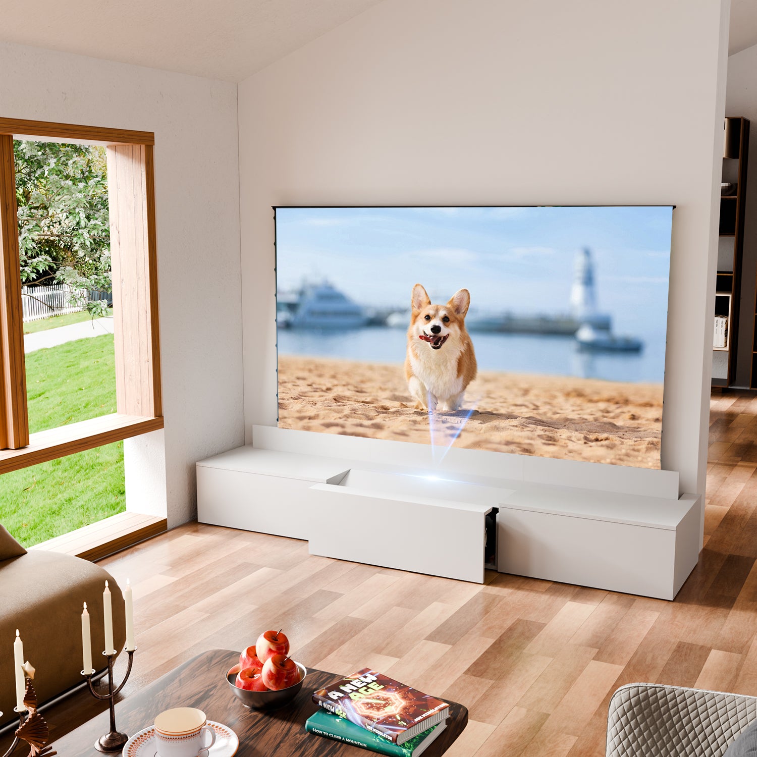 Perfectisan New Motorised Laser TV Cabinet TV Cabinet for home